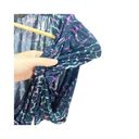 BCBGMAXAZRIA  Blu Grey Purple Animal Print Short Sleeve Blouse Top XS Cold Should Photo 3