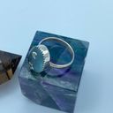 The Moon  & Star Sea Tumbled Sea Foam Sea Glass Sterling Silver Ring Size 10 Photo 6