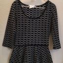 Max Studio  SWEET Peplum top gray black white XS Photo 0