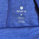 Apana Blue Yoga Long Sleeve Boatneck Top Size Medium Photo 1