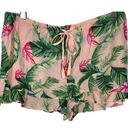 gilligan and o'malley Gilligan & O’Malley Tropical Floral Shorts Pink Green 100% Tencel Lyocell Medium Photo 0