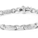 Brilliance Haus of  14K White Gold 1.0 Cttw Princess Diamond Tennis Bracelet Photo 0