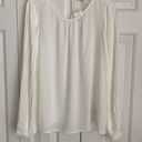 J.Crew  Factory Pleated-sleeve Top Cream White Size M NWT Photo 2