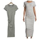 James Perse  Striped Tucked Maxi Dress - Gray/White - 1 (Small) Photo 2