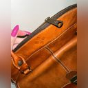 Patricia Nash Vintage Patrica Nash Italian Leather Brown Satchel Handbag 17x7" Handles Purse Photo 8