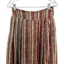 American Vintage  high waisted pleated boucle striped midi skirt size small Photo 12