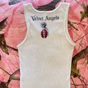 Los Angeles Apparel y2k  velvet angels white tank top Photo 5