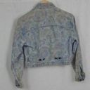 Liz Claiborne Vintage Liz Wear 100% Cotton Paisley Print Jean Jacket Photo 5