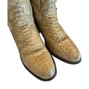 Justin Boots Justin Snakeskin Cowboy Boots Womens 5 1/2B Tall Vintage Leather L4661 USA Photo 1
