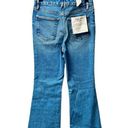 Good American NEW  Good Legs Flare Twisted Slit Denim Jeans Blue Indigo 4 27 NWT Photo 2