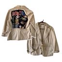 Katy Perry Via Penny Lane Reworked Apparel |  Graphic Khaki Blazer Jacket Size 6 Photo 10