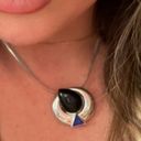 Onyx Vintage Silver Chain with  and Lapis Lazuli Pendant Photo 4