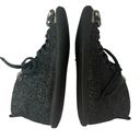 Miu Miu  Black Glitter High Top Sneaker Jewel Toe Tennis Shoe Size 35.5 EU 5.5 US Photo 7