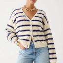 J.Crew  Sweater Lady Jacket Striped Brushed Yarn Photo 0