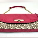 DKNY  Beige and Pink Leather Clutch Shoulder Bag Photo 3