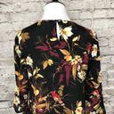 J.Jill  Black‎ Foliage Bell Sleeve Woven Blouse XSP Photo 5