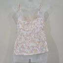 Gap  Silk Vintage Y2K Slip Tank Top Babydoll Floral Botanical Print Size Medium Photo 1