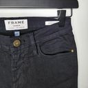 frame denim  Le Skinny de Jeanne Crop Mid Rise Sixe 24 in Black Photo 3