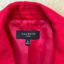 Talbots  Wool Blend Notch Collar Equestrian Holiday 2 Button Blazer Christmas red Photo 3