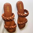 Cushionare Cushionaire Women's Double Braided Cognac Brown  Strap Low Heel  Sandals Sz 8 Photo 9