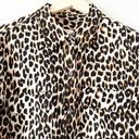 Equipment Femme Slim Signature Leopard Printed Button Down Silk Shirt Medium Photo 3