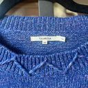 Tularosa  sweater cobalt blue knit balloon sleeves crewneck long sleeve chunky Photo 3