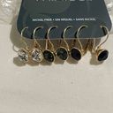 Minicci  Earrings 3 Pair of Gold Tone Dangle Leverback Faux Gemstone Photo 6