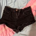 ZARA  Black Denim Jean Shorts Photo 1