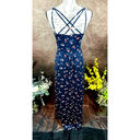 Nine Britton  Willow Brushed Knit Maxi Dress - Navy Floral - size L Photo 11