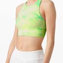 Lululemon  Energy Bra High Neck Long Line Shibori Green Medium Support B-D Size 4 Photo 1