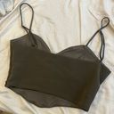 ZARA Bustier / Corset Crop Top Khaki Photo 4