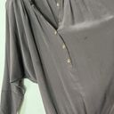 Ted Baker  Womens Black Silk  Blouse Long Sleeve Front Buttons Smocked Size 2/US6 Photo 10