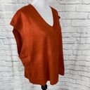 Terra & Sky women 3X 24W-26W sweater vest lightweight v-cut orange Photo 2