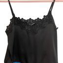 Honey Punch  Black Satin Drawstring Crop Top Photo 3