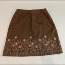 J.Jill  Retro Wool Skirt With Embroidered Flowers Photo 6