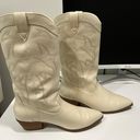 Cow Girl Boots White Size 8.5 Photo 3