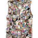 Vintage Granny Core Unique Handmade Floral Cat Vest Size L Photo 0