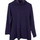 J.Jill  Sweater Womens XL Purple Turtleneck Wool Cashmere Tunic Italian Yarn Knit Photo 0