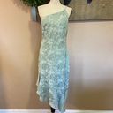 Lulus NWOT  Sweet and Stylish Green Floral Jacquard One-Shoulder Midi Dress Photo 1