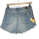 Gogo Jeans  Distressed Shorts Sequin Flowers Shorts juniors sz 9 Photo 2