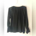 Ramy Brook  Long Sleeve Beaded Ruffle Tasseled Blouse in Black Size Medium Photo 12