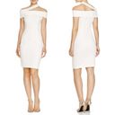 NICHOLAS • Textured Ponti Off Shoulder Dress white bodycon asymmetrical stretch Size 0 Photo 13