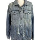 Rails  Knox Denim Trucker Jacket Women Size Large Vintage Wash Distressed Cotton Photo 1