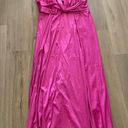 FashioNova Hot Pink Satin Maxi Dress Photo 0