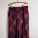 Talbots  Wool Midi Skirt Plaid 90s Red Black size 8 Photo 6