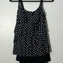 St. John’s Bay St. John's Bay Black White Polka Dot Tiered One Piece Swimsuit Photo 1