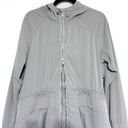 Lululemon  Rare Grey Long Windbreaker Jacket Rain Jacket Size 10 Photo 9