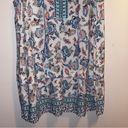 J.Jill  Beachy Tiered Tank White Blue Boho Paisley Print Medium Photo 2