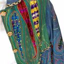 Anage Denim Embellished Paisley Jacket Sz Large Photo 9