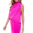 TCEC | NWOT | Asymmetrical High Neckline Dress | S | Magenta | CD01994 Photo 2